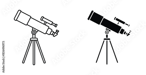 Telescope icon graphic design. Vector icon illustrations
