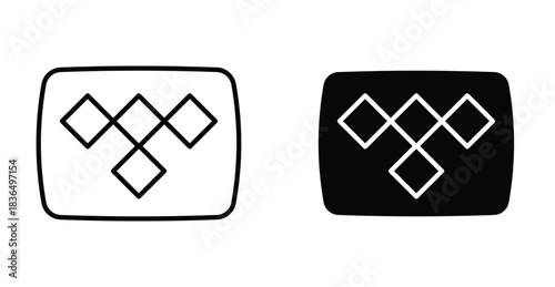 Tidal icon graphic design. Vector icon illustrations