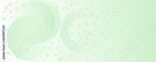 Minimalist soft Abstract Background in Gradient green and white Tones with Circles. Circle effect style geometric, abstract background. eps10