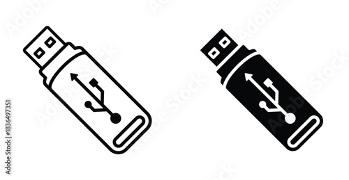 USB icon graphic design. Vector icon illustrations