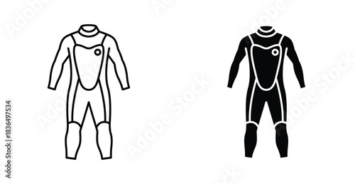 Wetsuit icon graphic design. Vector icon illustrations