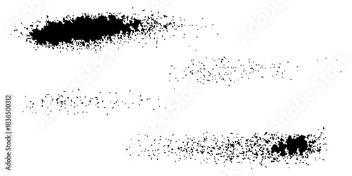 Grunge Spray Texture Brush Stroke Splatter Vector Set