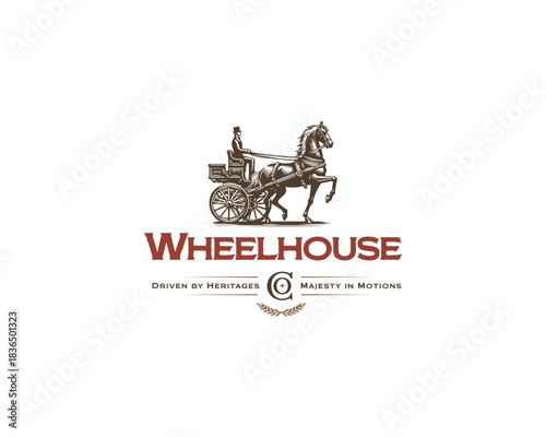 vintage classic horse carriage logo
