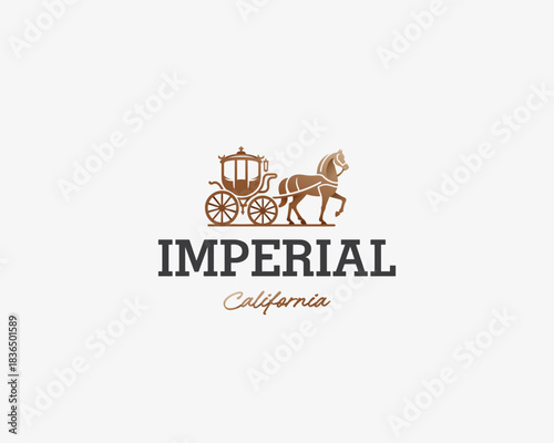 vintage classic horse carriage logo