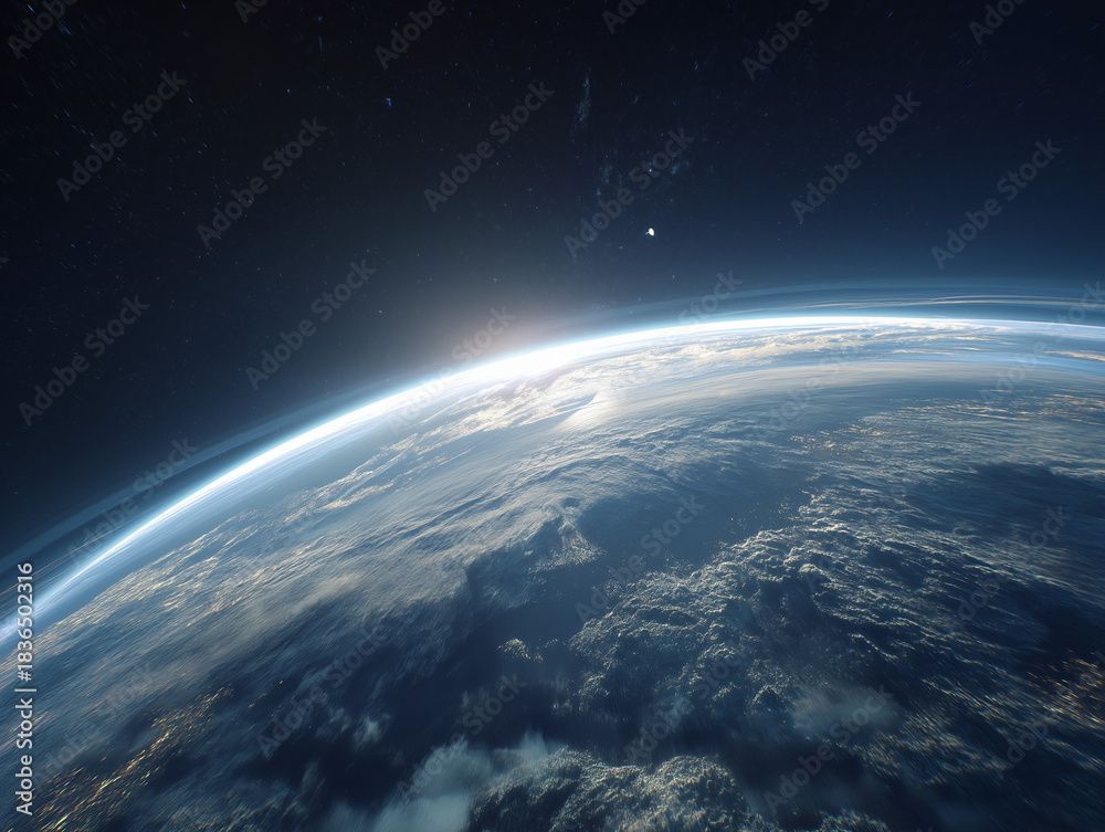 Obraz premium earth and moon