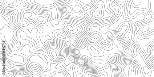 Topographic Background. Abstract wavy and curved lines background. Abstract pattern with Lines. Background of the Topographic Map. Abstract geometric topographic contour map background Free Vector	