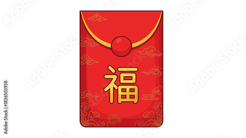 Download chinese new year red envelope vector for good luck and prosperity for lunar new year gifts