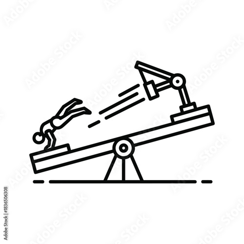 Mechanical Launch from Seesaw