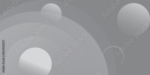 Abstract white circle geometric background. Vector illustration