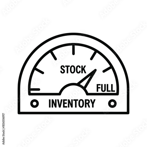 Inventory Stock Full Gauge Icon