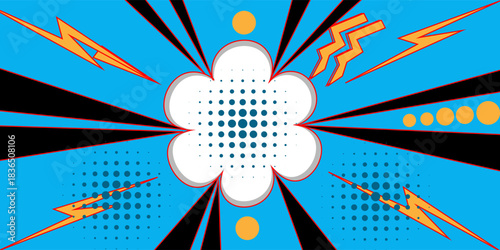 Comic blank text speech bubbles in pop art style vector illustration