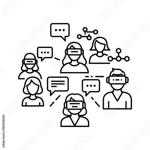 Virtual Reality Communication Network and Metaverse Social Interaction