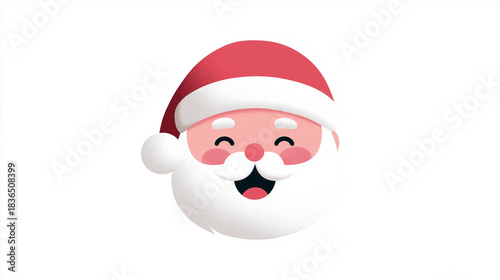Modern Santa Claus Mascot Vector Face