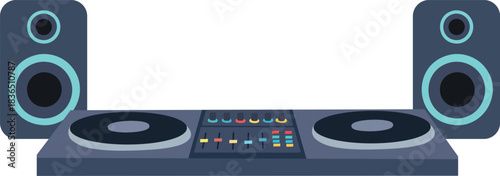 Turntable Mixer with Speakers