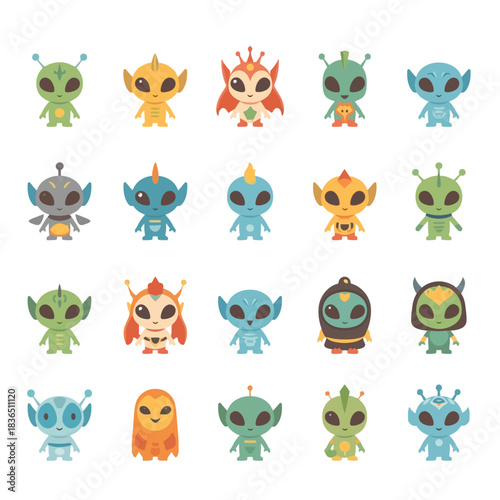 Cute Alien Icon Design Very Cool