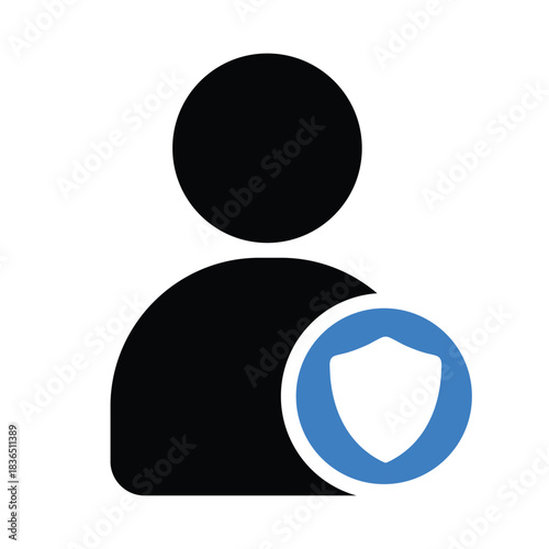 User security shield protection icon vector