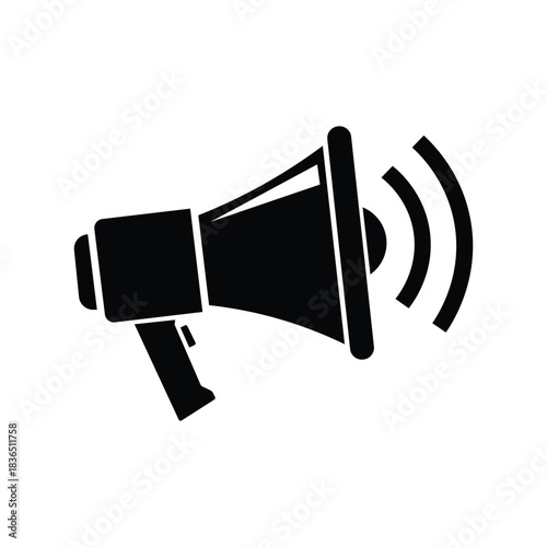 megaphone icon vector illustration for announcement and promotion.