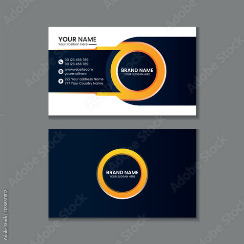 black gold business card template