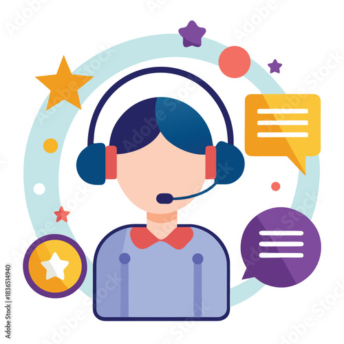 Professional customer support icon set featuring diverse communication channels and service elements rendered in a clean scalable vector graphic format for versatile application