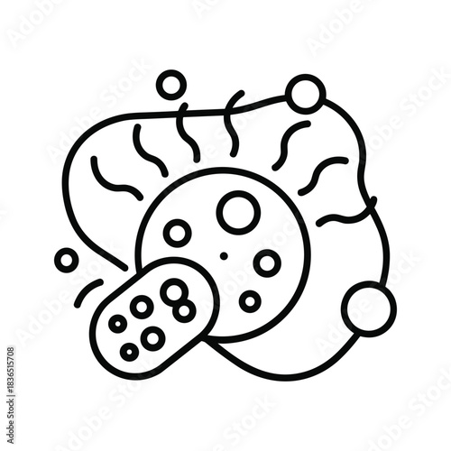 Microorganism Cell Contamination and Infection Icon