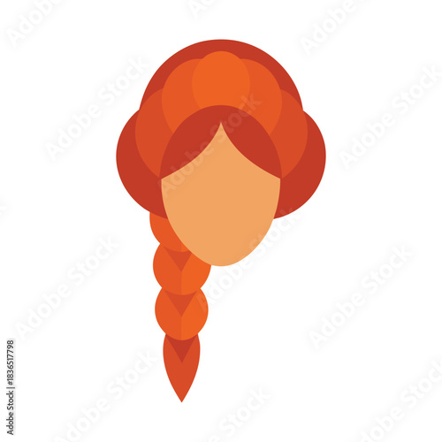 braided hair vector