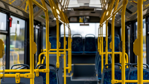City Bus - Interior view of modern city bus