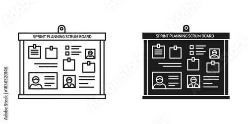 Streamline workflow with a sprint planning scrum board, a visual tool for agile project management, team collaboration and task organization for business