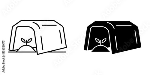 Planting seeds in a mini greenhouse for home gardening success, modern minimal design for sustainable living and organic harvests