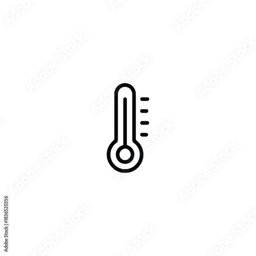 Monoline Thermometer Icon