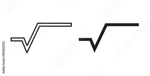 Square root icon with line and silhouette versions.