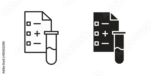 Test icon with line and silhouette versions.