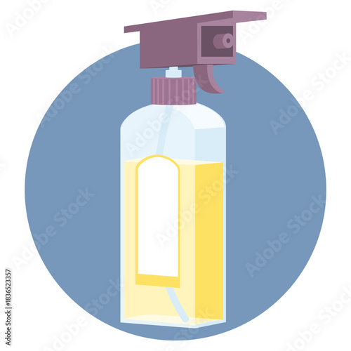 Yellow cleaning spray bottle.