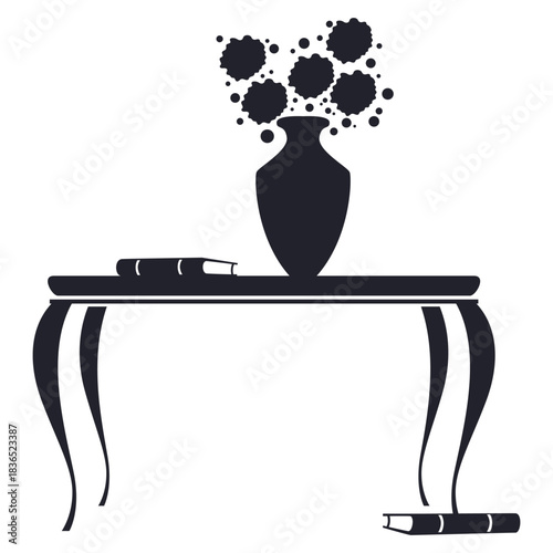 Simple table decor silhouette.