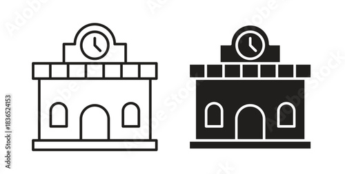 Train station building icon