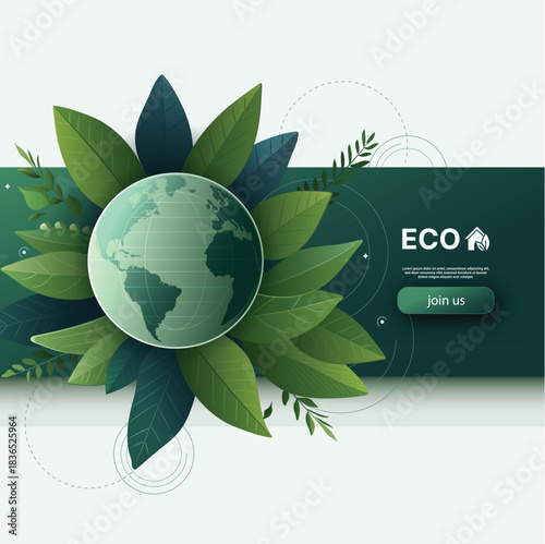 ecology concept with globe
