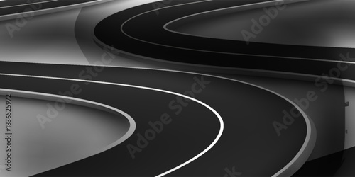 asphalt road, curve highway, vector illustrations. eps 10