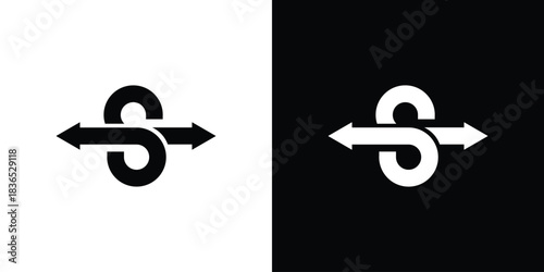 Modern and unique S arrow logo design