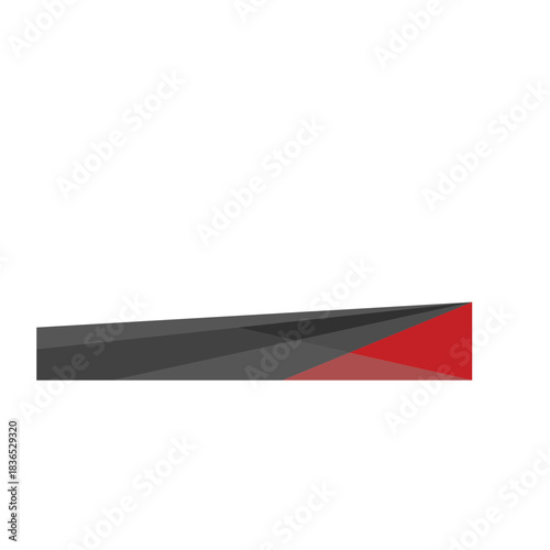 Abstract geometric design with red and gray colors.