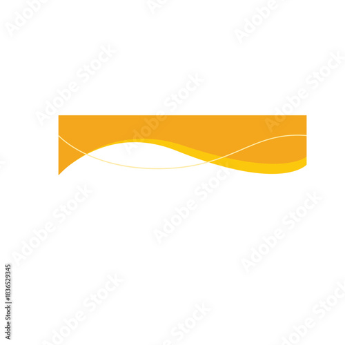 Abstract Yellow and White Wavy Design Element for Presentations.