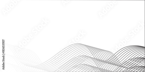 Abstract vector background with black wavy lines. vector
