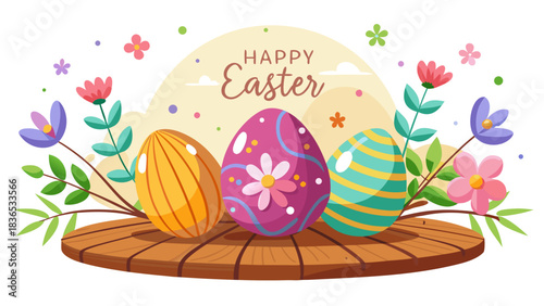 easter eggs in a basket