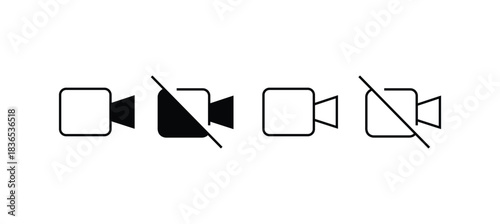 Video camera icons set. Video camera vector icon. Camera Icons.