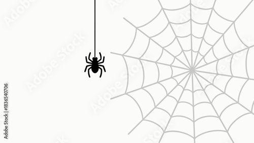 clip art halloween – Spiderweb Template with Spiders for Halloween Banner Design.