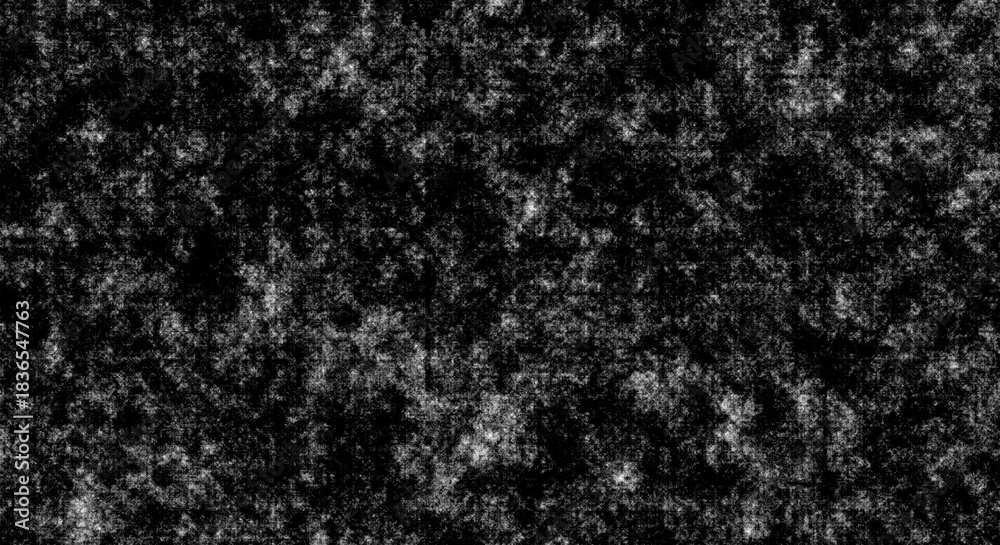 Fototapeta premium Dark black and white abstract grunge texture with detailed fractal patterns evokes mystery