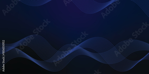 Dynamic Abstract Background with Modern Gradient Waves and Lines