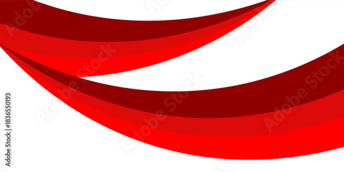 Red curve wave panel background. Vector Wave