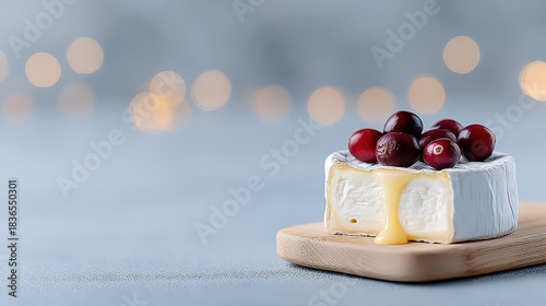 Gourmet Brie Cheese with Cranberries and Honey Drizzle