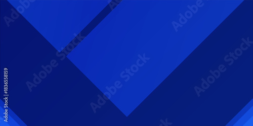 Modern blue background for presentation design with abstract geometrics shapes decoration. Vector illustration for technology, game design, business or corporate needs