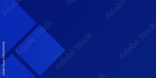 Modern blue background for presentation design with abstract geometrics shapes decoration. Vector illustration for technology, game design, business or corporate needs