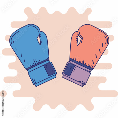 Pair of boxing gloves ready for a match
